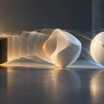 Motion Design Principles: Clarity Without Visual Noise 3 Abstract geometric forms transition through connected states, using restrained motion trails to illustrate continuity and visual clarity. motion design principles