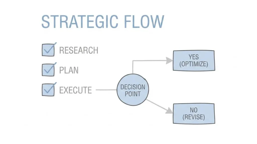 Product Strategy Trade-Offs: Cost and Reversibility 5 Conceptual product decision framework connecting a strategic goal, competing alternatives, evidence, opportunity cost, commitment, and review triggers. product strategy trade-offs