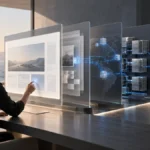 Conceptual web performance engineering architecture connecting an interactive application interface with browser, network, and backend processing layers. web performance requirements