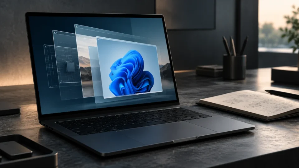 Windows 11 ARM in VMware Fusion: Compatibility Lab 1 DirectX Diagnostic Tool showing VMware SVGA 3D driver 9.17.11.4, Direct3D acceleration enabled, WDDM 2.0, and Direct3D feature level 11_0 in the tested Windows 11 ARM virtual machine.